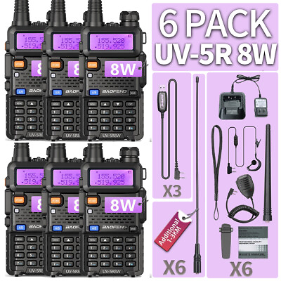 #ad Baofeng UV 5R VHF UHF Dual Band Ham 8W Portable Two way Radio Walkie Talkie Lot $194.49