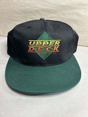 #ad Vintage UPPER DECK Sports Cards Hat Cap Snapback Meet the Stars $11.99