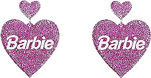 #ad Lovely Cartoon Drop Dangle Earrings for Women Girls Double Barbie Heart $17.05