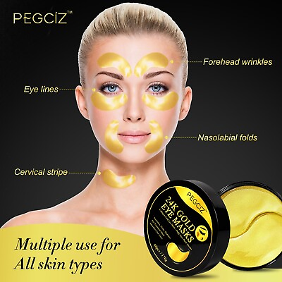 #ad 60pcs Hyaluronic Acid Collagen Eye Mask Patch Gel Dark Circle Wrinkle Anti Aging $16.95