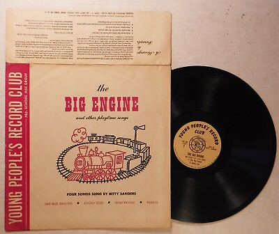 #ad CHILD’S RECORD amp; PICTURE SLEEVE THE BIG ENGINE YPR 613 614 78 RPM VINYL $19.99