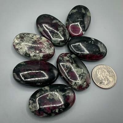 #ad Eudialyte palm stones wholesale rare Russian eudialyte palmstone pebble pocket s $97.75