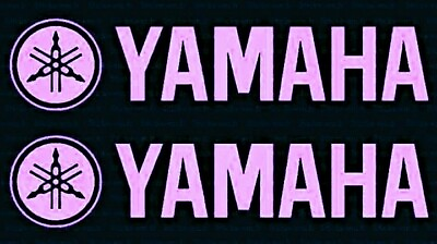 #ad 2x200mm wide PREMIUM PINK YAMAHA tank Decals 7years UV HEXIS Vinyl Die Cut AU $49.00