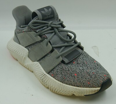 #ad Adidas Prophere Men#x27;s Sneakers Sz 8.5 Gray Solar Red White Running Shoes CQ3023 $45.49