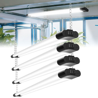 #ad 4 Pack Linkable LED Shop Light for Garage 4400LM 42W Ceiling Light Fixture US $45.99