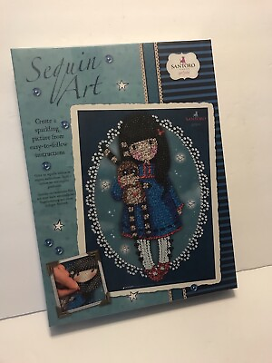 #ad Sequin Art Girl W Doll Anime Goth Sealed New $11.66