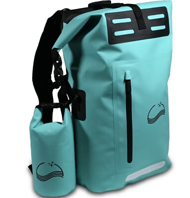 #ad 35L Dry Bag Backpack ; Waterproof Backpack and 2L Pack; Teal Dry Bag $35.00