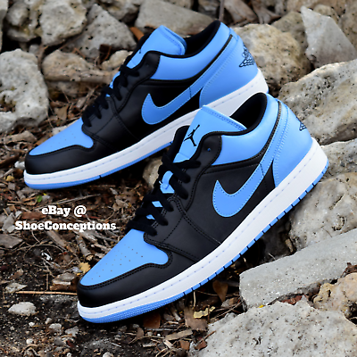 #ad Nike Air Jordan 1 Low Shoes Black University Blue 553558 041 Men#x27;s Sizes NEW $109.90