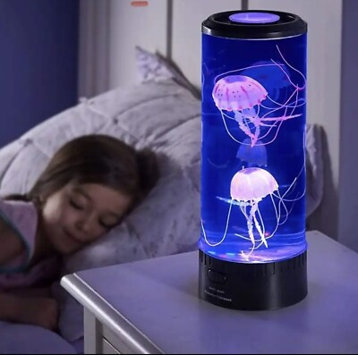 #ad LED Jellyfish Lamp Aquarium Bedside Night Color Changing Atmosphere Mood Light AU $39.99