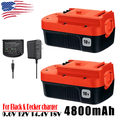 #ad 1 2Pack 18V for Black and Decker HPB18 18 Volt 4.8Ah Battery HPB18 OPE 244760 00 $29.98