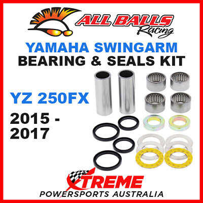 #ad All Balls 28 1202 Yamaha YZ250FX YZ 250FX 2015 2017 Swingarm Bearing Kit AU $121.39