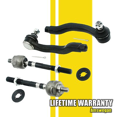 #ad 6pcs Front Inner Outer Tie Rods Kit for 1992 1997 Acura EL Honda Civic del Sol $27.99