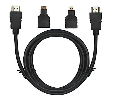 #ad 3 IN 1 HDMI Male to HDMI Male Micro HDMI Mini HDMI Cable Adapter For PC 1.5M WL $4.87