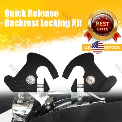 #ad 2PCS Quick Release Mounting Docking Latch Black fit for Harley Bar Luggage Rack $13.99