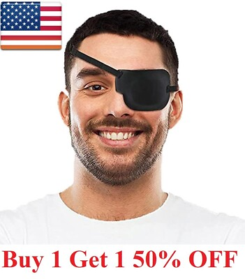 #ad Concave Eye Patch Foam Groove Eyeshades Adjustable Strap Medical Use Washable $5.99