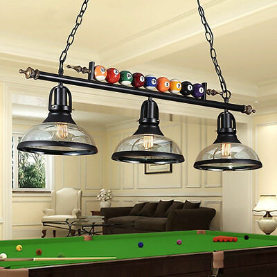 #ad 3 Light Billiard Ball Design Pool Table Light Metal Pendant Lamp Ceiling Fixture $149.00