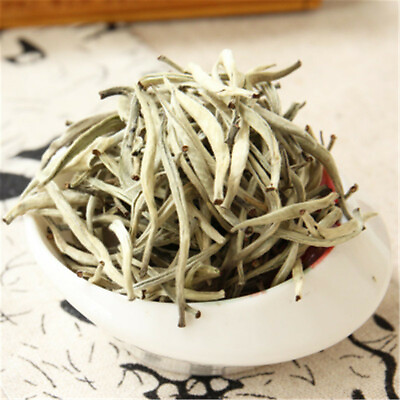 #ad Organic White Tea Bai Hao Yin Zhen Silver Needle White Tea Loose Leaf Buds Tea $14.09
