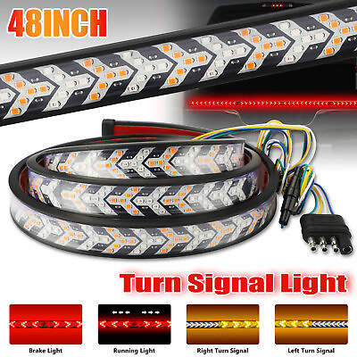 #ad 48quot; LED Strip Truck Tailgate Light Bar Sequential Brake Turn Signal Tail Light $16.19