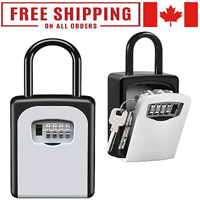 #ad 4 Digit Combination Key Lock Box Wall Mount Safe Security Storage Case Organizer C $51.99