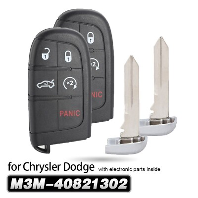 #ad 2x Smart Remote Key Fob for Dodge Charger Challenger 2019 2023 M3M 40821302 $39.41