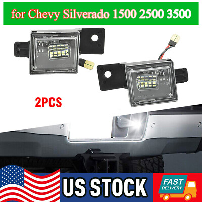 #ad 2X LED White License Light Plate For Tag 2014 2020 Chevy Silverado Sierra GMC $12.69