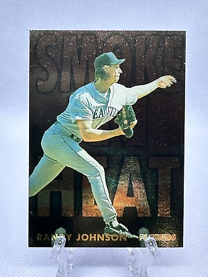#ad 1994 Fleer Smoke #x27;n Heat #5 RANDY JOHNSON Seattle Mariners $1.99