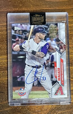 #ad 2021 Topps Archives Signature Series Christian Walker Auto 52 99 Opening Day $7.99