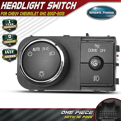 #ad Headlight Switch Headlamp Dimmer for Chevy Silverado GMC Sierra Yukon 2007 2014 $22.19
