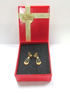 #ad L@@K NEW Gorgeous Solid 22K Yellow Gold Drop Dangle Openwork Earrings women $220.00
