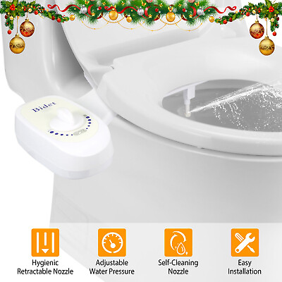 #ad Bidet Toilet Seat Attachment Fresh Water Clean Spray Mechanical Non Electric USA $29.99