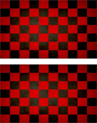 #ad 2x Sticker Flag Vintage Distressed Checkerboard Checkered Red $2.65