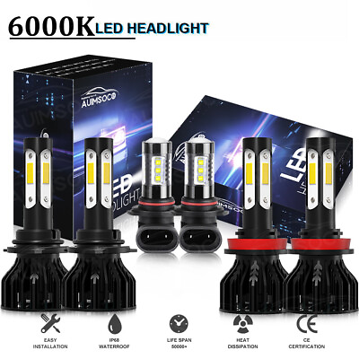 #ad For bombillas For faros LED Ford F 150 2015 2020 antiniebla haz alto y bajo $49.99