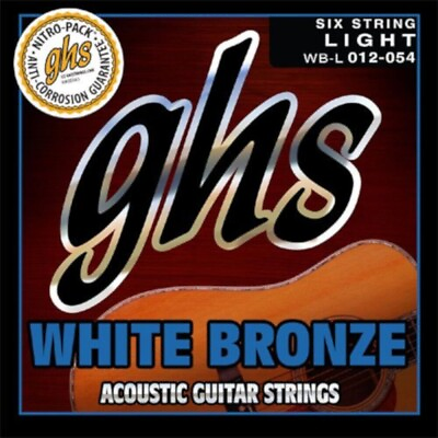 #ad GHS Guitar Strings Acoustic White Bronze Light 12 54 $13.67
