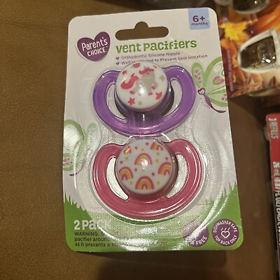 #ad Parent#x27;s Choice Vented Pacifiers Packs Of 2 6 Months New In Package $6.88