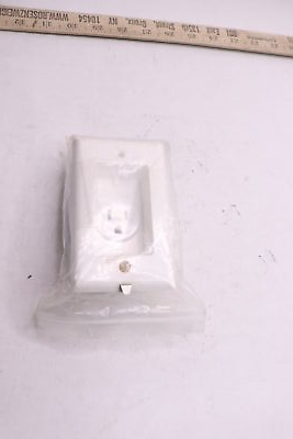 #ad Top Greener Recessed Single Receptacle Outlet w Clock Hanger Hook 1 Gang White $7.18