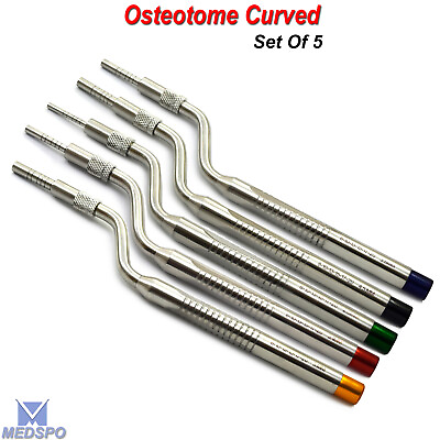 #ad Osteotomes Kit Curved OffSet Concave Dental Implant Instrument Sinus Lift 5 PCS $56.99