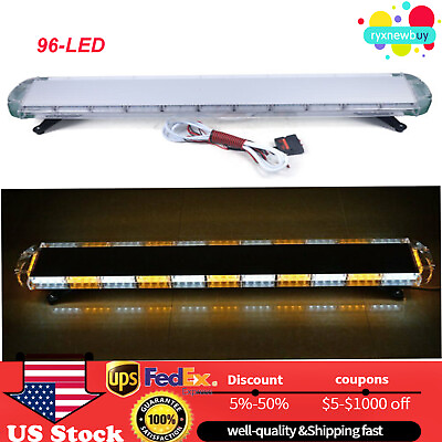51quot; 96 LEDs Light Bar Emergency Strobe Light Bar Flash Warning Beacon Truck Work $189.00