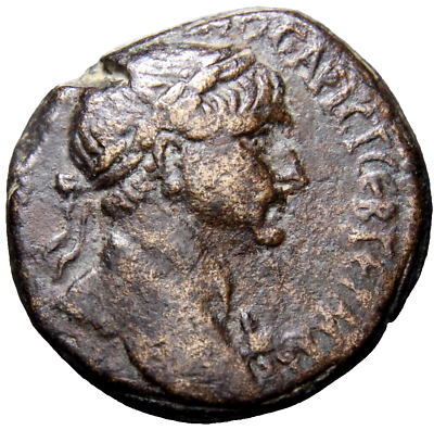 #ad Trajan Æ As of Antioch. AD 102. Laureate head right SC Roman Coin COA $72.16