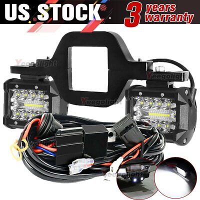 #ad #ad Tow Hitch Mounting Bracket3 row LED Tow Lights Pods Backup Reverse 4#x27;#x27;For Truck $34.95