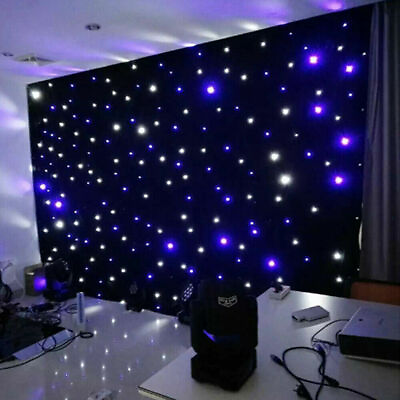 #ad Led Stage Backdrop 13x13FT Star Curtain Wedding Birthday Party Background 30W $140.65