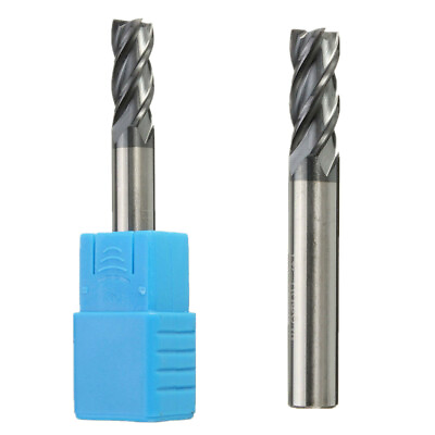 #ad 8MM Tungsten Carbide End Mill 4 Flute HRC50 60MM Straight 8MM Shank BE $10.64