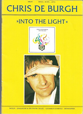 #ad Chris De Burgh Into The Light Scarce German piano guitar music book GBP 9.99