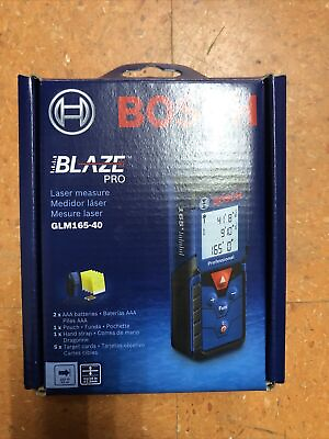 #ad Bosch GLM165 40 BLAZE Pro 165#x27; Laser Distance Measure Brand New Sealed $59.99