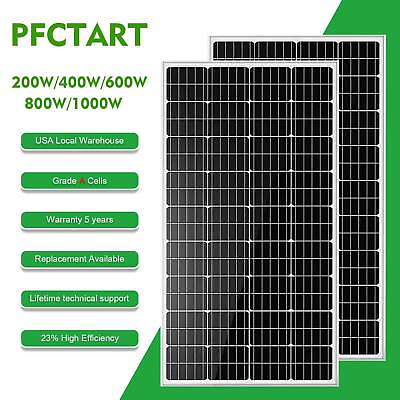 #ad 200W 400W 600W 800W 1000W Watt Solar Panel 12V Solar Module For Home RV Caravan $306.70