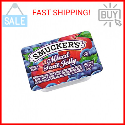 #ad Smucker#x27;s Mixed Fruit Jelly Portion Control 0.5 Ounces 200 Count $21.22