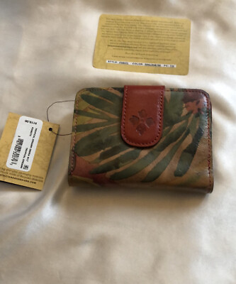 #ad Patricia Nash Iberia Tropical Dreams Print Leather Wallet NWT And Card $72.00