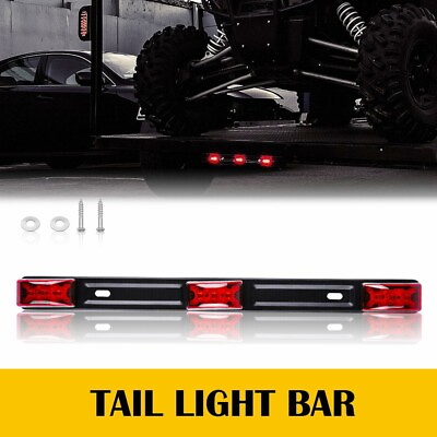 #ad Smoked Red Light LED Bar Truck Boat Trailer Clearance Strip ID Marker Light 15quot; $14.99
