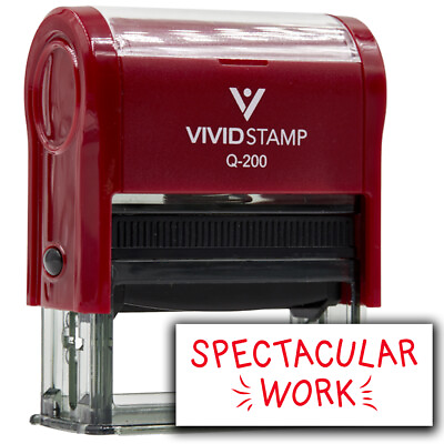 #ad Vivid Stamp Spectacular Work Self Inking Rubber Stamp $11.87