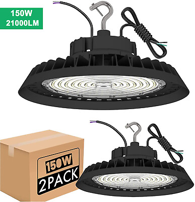 2 Pack 150W UFO LED High Bay Light Replacement 400Watt MH Warehouse Light 5000K $99.99