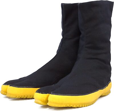 #ad Japanese Rikio JIKA TABI Boots Ninja Shoes Barefoot Hadashi H10 Black $33.38